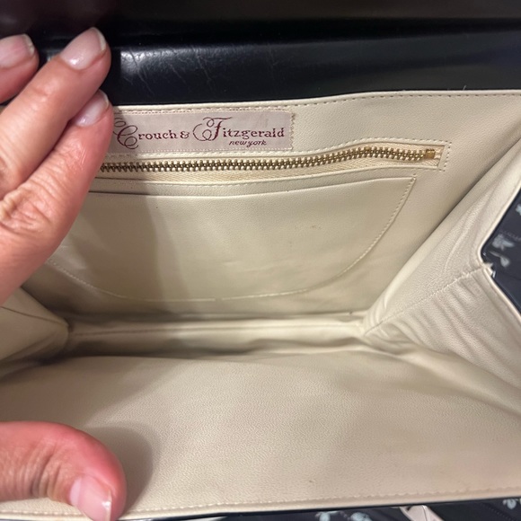 crouch & fitzgerland New York Vegan vintage shouder purse Gold Metal Encased - Picture 8 of 16